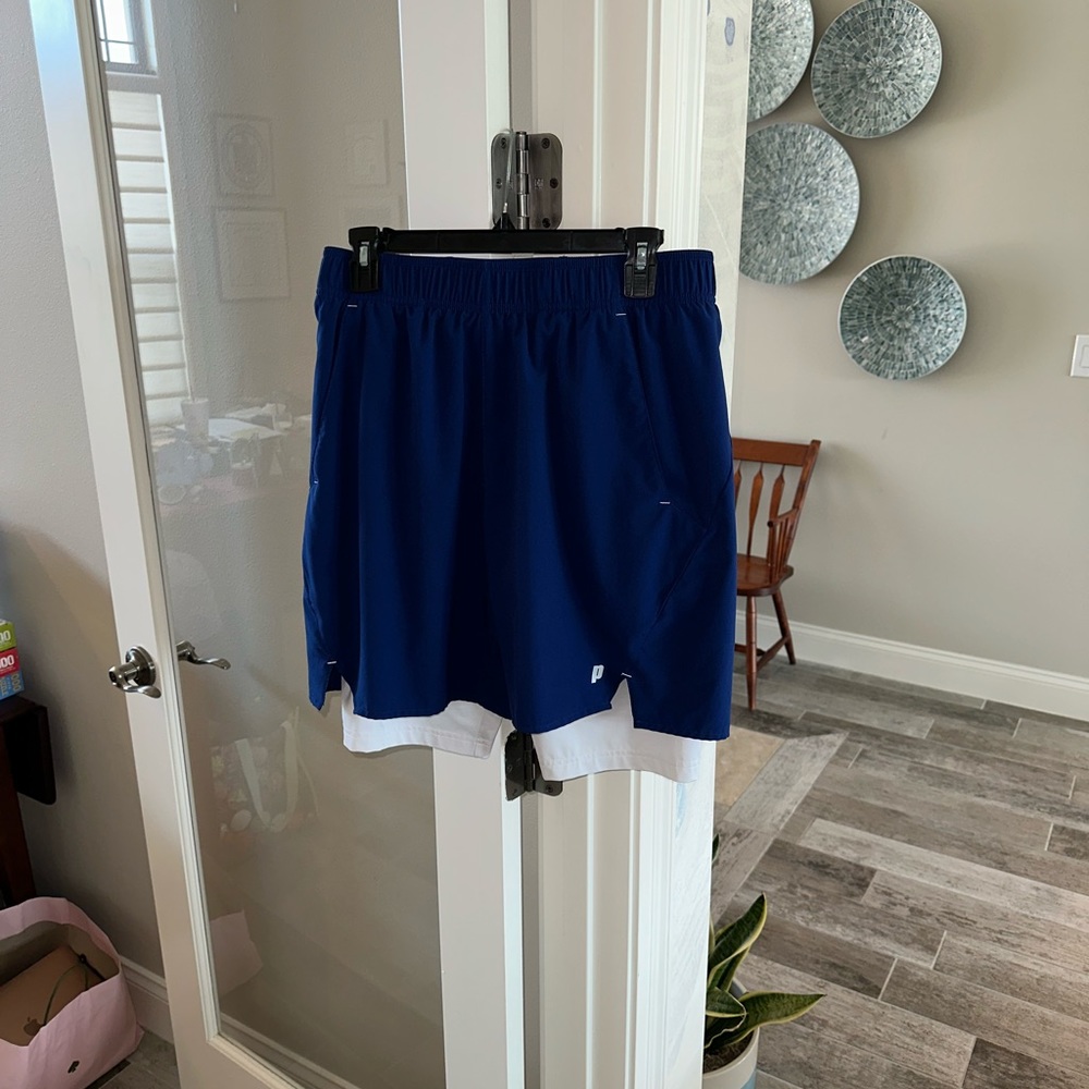 Men’s Prince Tennis Shorts With Compression Short Liner Size M